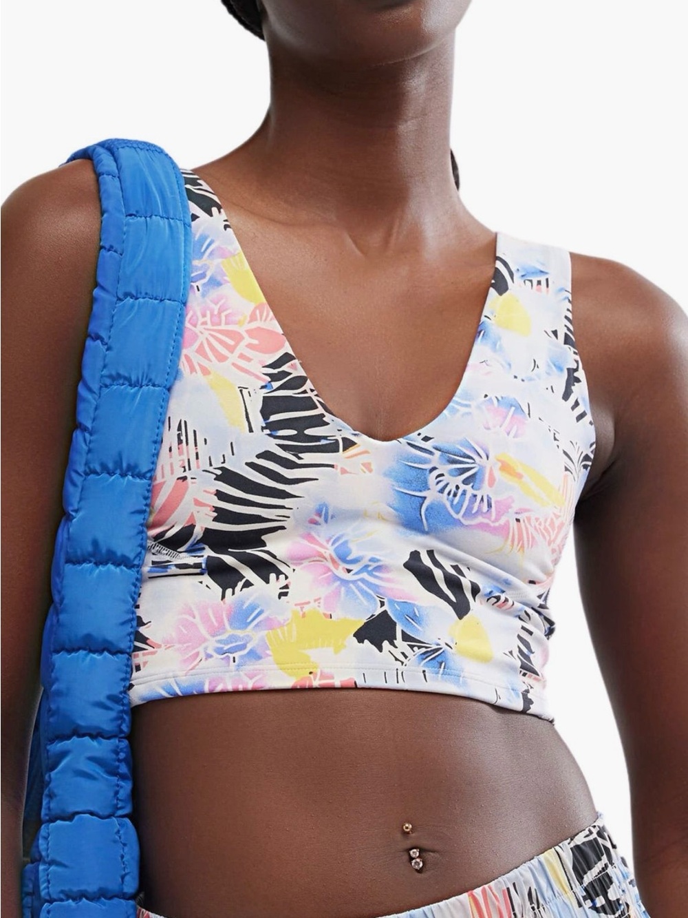 Free People Movement Never Better Sports Bra in Mystic Floral Combo